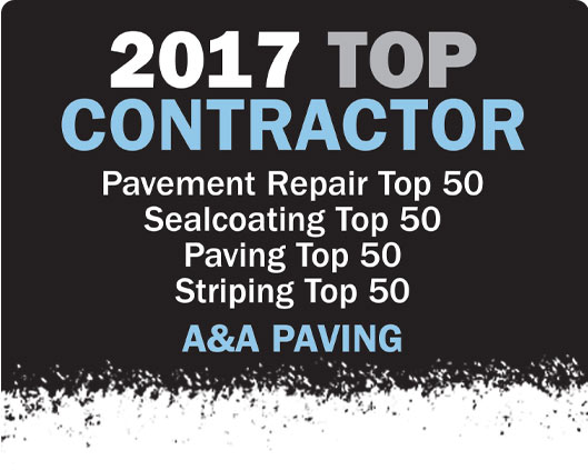 2017 Top Contractor Awards - A & A Paving